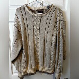 Bugle Boy Beige Cable Knit Sweater